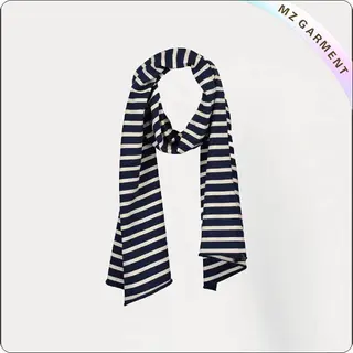 Cotton Navy Stripe Scarf